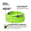 Flexzilla Garden Hose 5/8" x 50' 3/4" - 11 1/2 GHT Fittings ZillaGreen